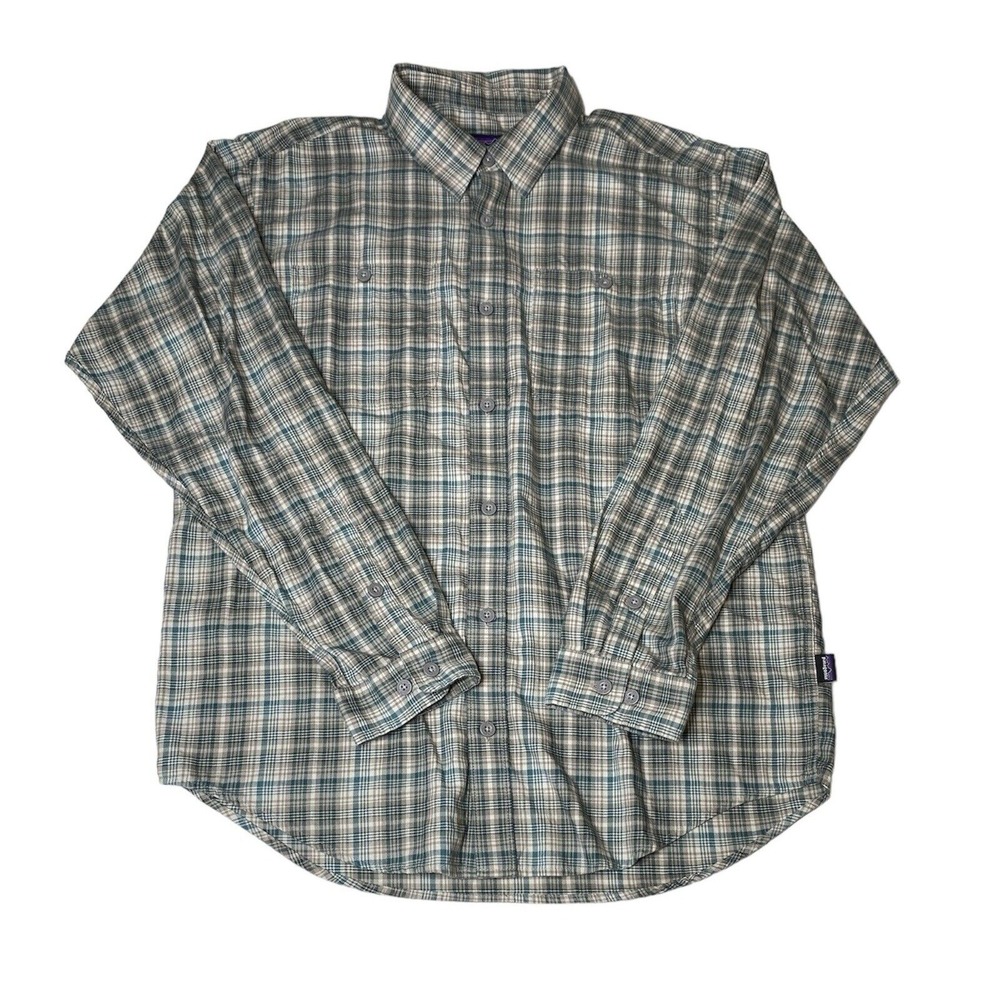 Patagonia Fjord Flannel Long Sleeve Button Up Shirt Mens Size M